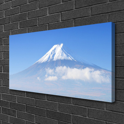 Canvas Wall art Mountains landscape white blue