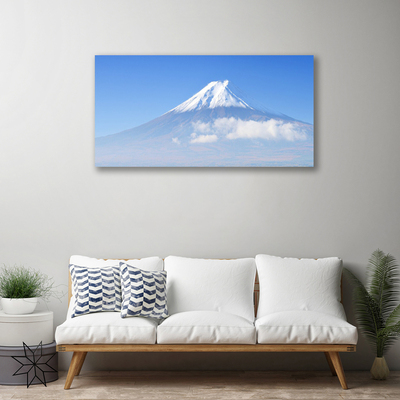Canvas Wall art Mountains landscape white blue