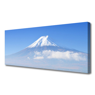 Canvas Wall art Mountains landscape white blue