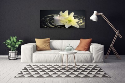 Canvas Wall art Flower floral white yellow