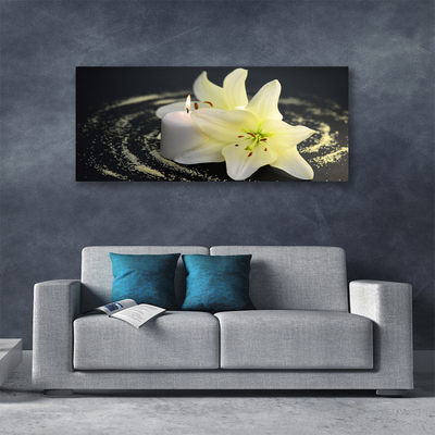 Canvas Wall art Flower floral white yellow