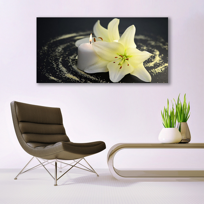 Canvas Wall art Flower floral white yellow