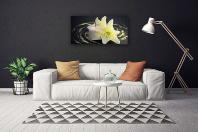 Canvas Wall art Flower floral white yellow