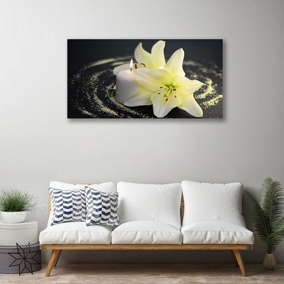 Canvas Wall art Flower floral white yellow