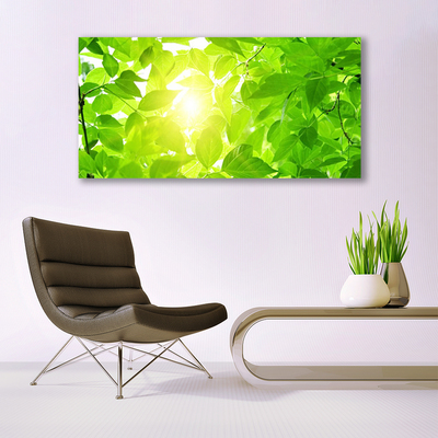 Canvas Wall art Leaves floral green