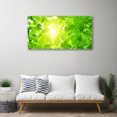 Canvas Wall art Leaves floral green