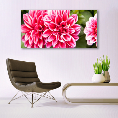 Canvas Wall art Flowers floral red white