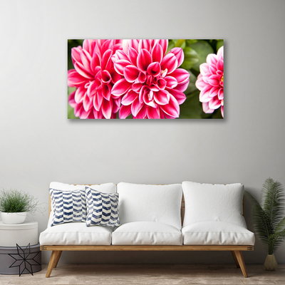 Canvas Wall art Flowers floral red white