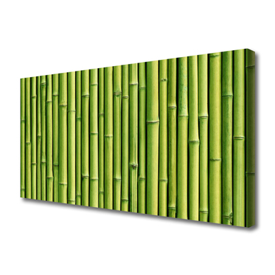 Canvas Wall art Bamboo canes floral green