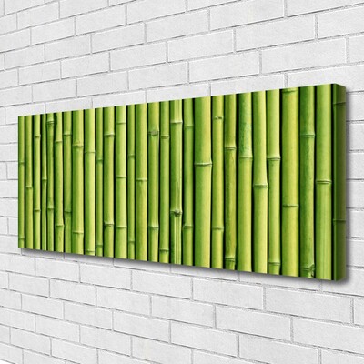 Canvas Wall art Bamboo canes floral green