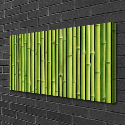 Canvas Wall art Bamboo canes floral green