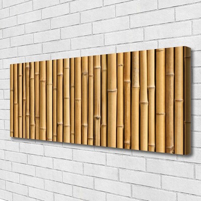 Canvas Wall art Bamboo canes floral yellow