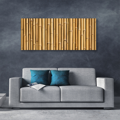 Canvas Wall art Bamboo canes floral yellow