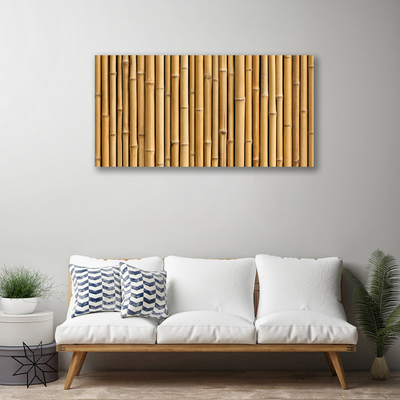 Canvas Wall art Bamboo canes floral yellow