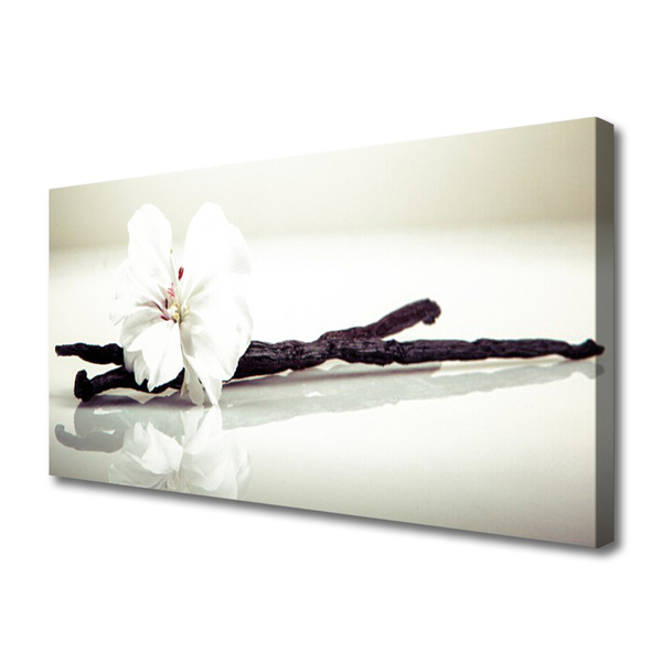 Canvas Wall art Flower floral white