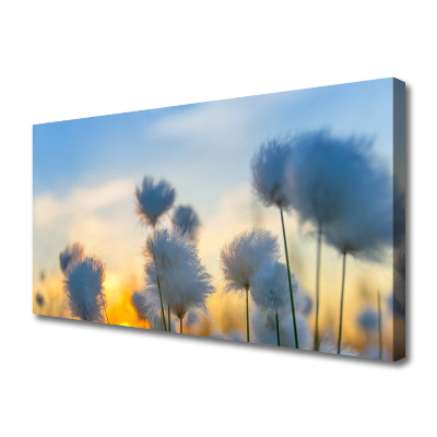 Canvas Wall art Flowers floral white