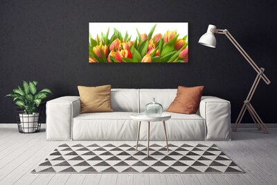 Canvas Wall art Tulips floral orange yellow