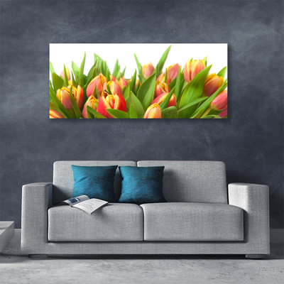 Canvas Wall art Tulips floral orange yellow