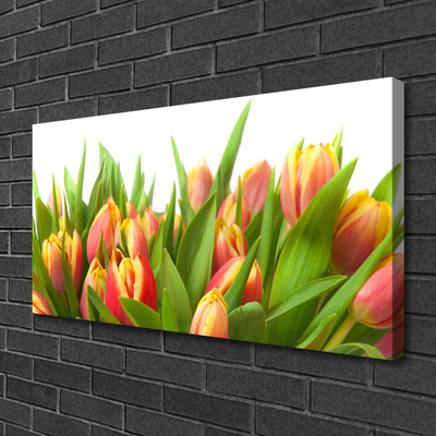 Canvas Wall art Tulips floral orange yellow