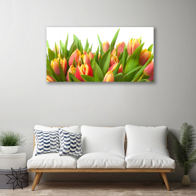 Canvas Wall art Tulips floral orange yellow