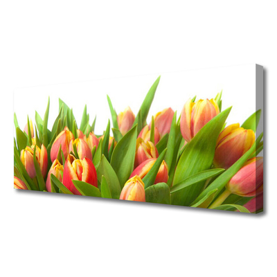 Canvas Wall art Tulips floral orange yellow