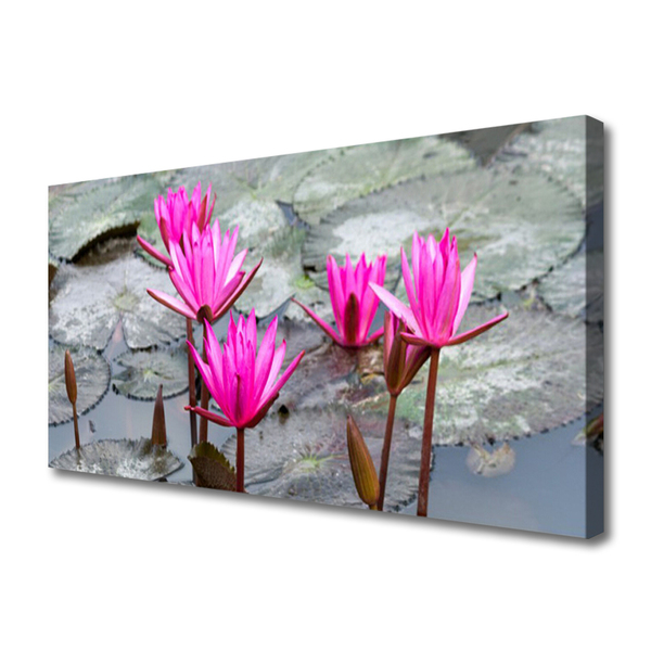 Canvas Wall art Flowers floral red