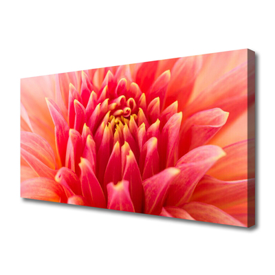 Canvas Wall art Flower floral orange