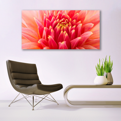 Canvas Wall art Flower floral orange