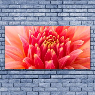 Canvas Wall art Flower floral orange