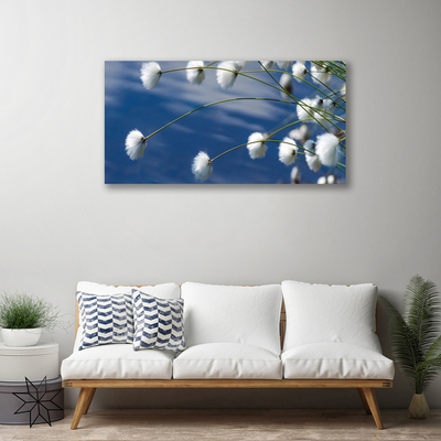 Canvas Wall art Flowers floral white