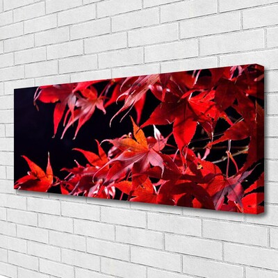 Canvas Wall art Leaves floral orange