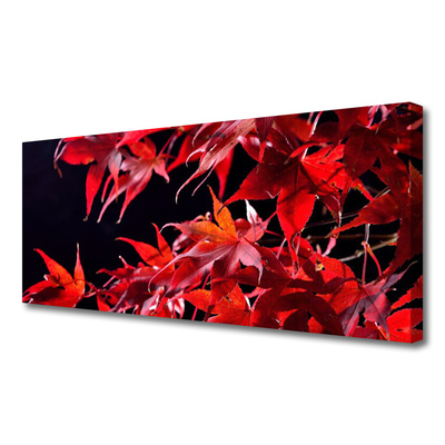 Canvas Wall art Leaves floral orange