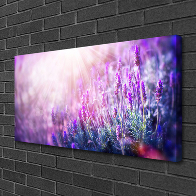 Canvas Wall art Flowers floral pink purple