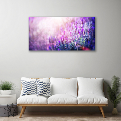 Canvas Wall art Flowers floral pink purple