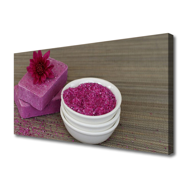 Canvas Wall art Sand soaps art pink