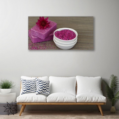 Canvas Wall art Sand soaps art pink