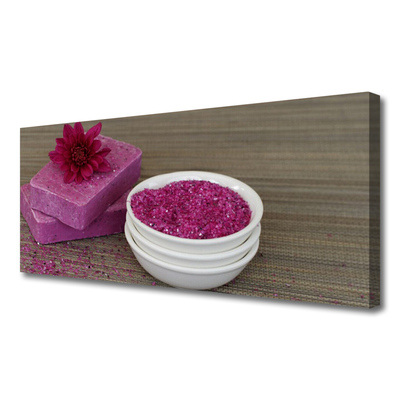 Canvas Wall art Sand soaps art pink