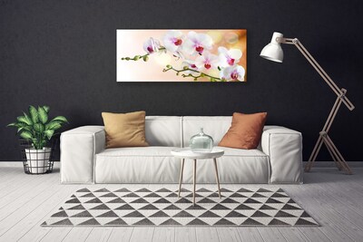 Canvas Wall art Flowers floral white pink