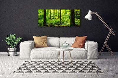 Canvas Wall art Forest nature brown green