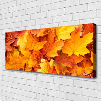 Canvas Wall art Leaves floral yellow