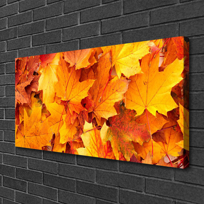 Canvas Wall art Leaves floral yellow