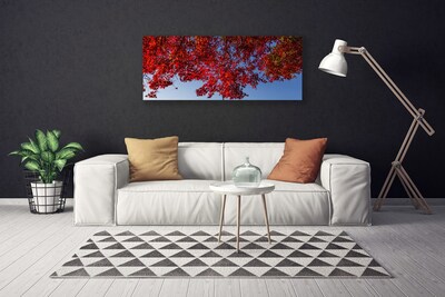 Canvas Wall art Branches leaves floral brown