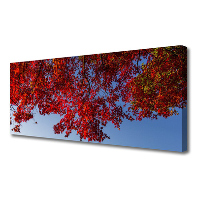 Canvas Wall art Branches leaves floral brown