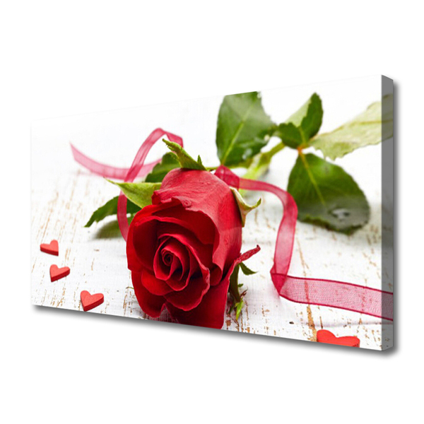 Canvas Wall art Rose floral red