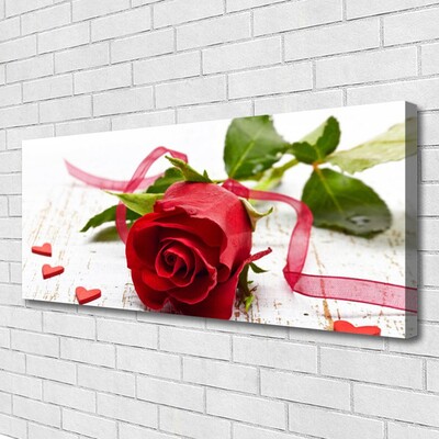 Canvas Wall art Rose floral red