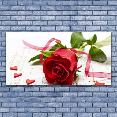 Canvas Wall art Rose floral red