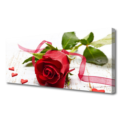 Canvas Wall art Rose floral red