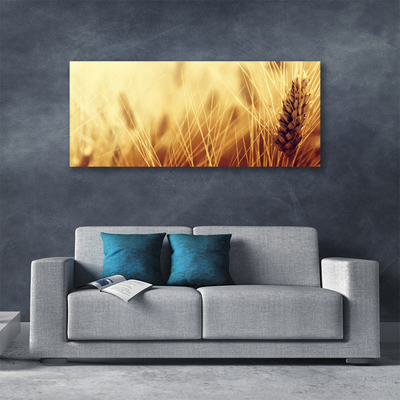 Canvas Wall art Wheat floral brown