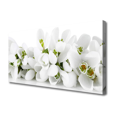 Canvas Wall art Flowers floral white green