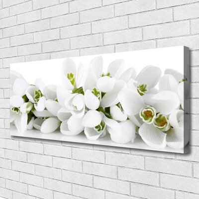 Canvas Wall art Flowers floral white green